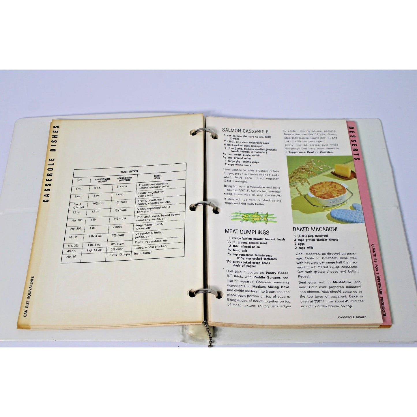 Vintage 1969 Tupperware Four Seasons Cookbook Groovy 60s Recipe Binder