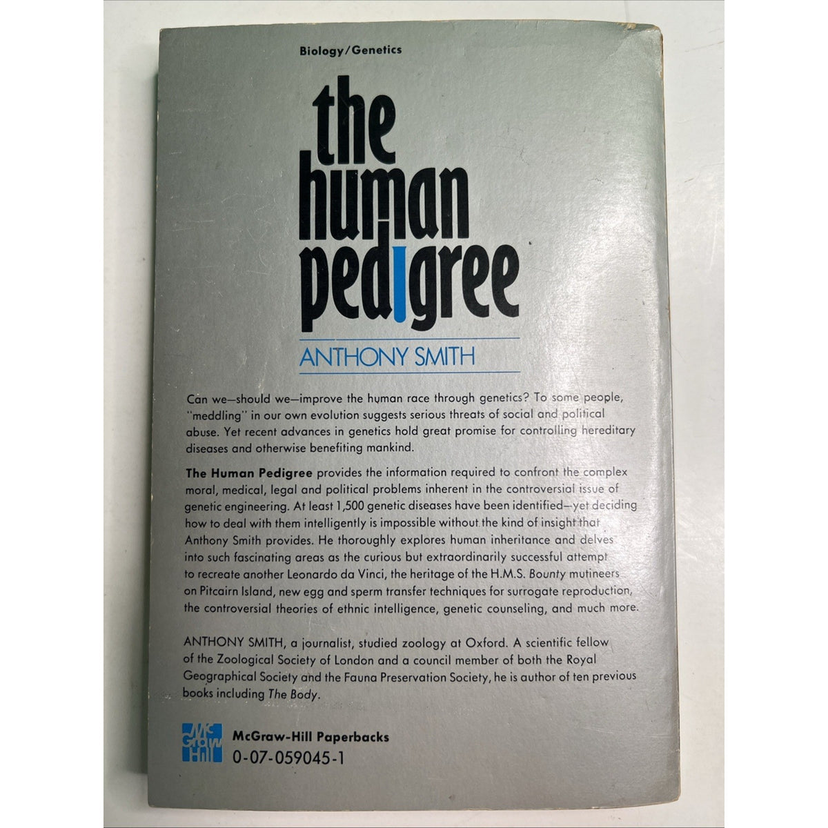 Rare & Vintage The Human Pedigree Paperback by Anthony Smith 1976