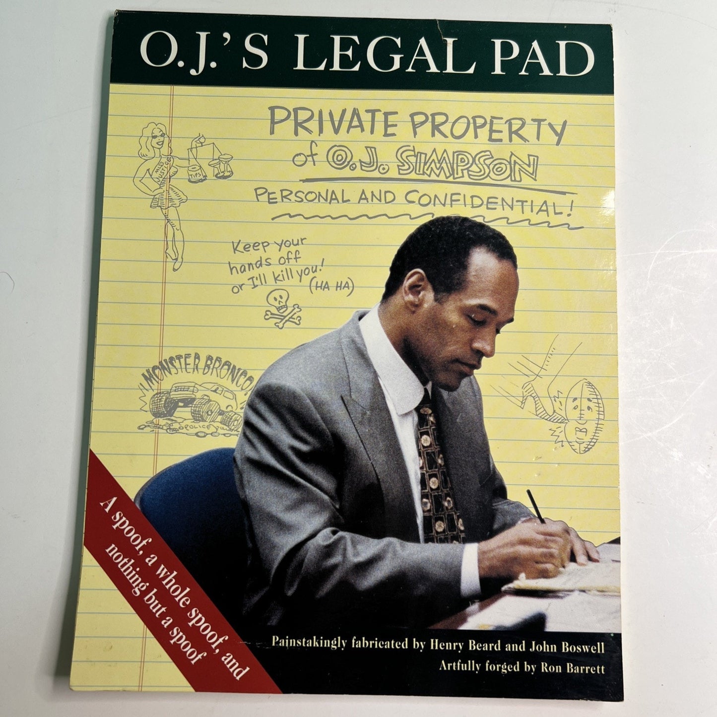 O.J.'s Legal Pad Book 1995 Humor Parody Vintage O.J. Simpson