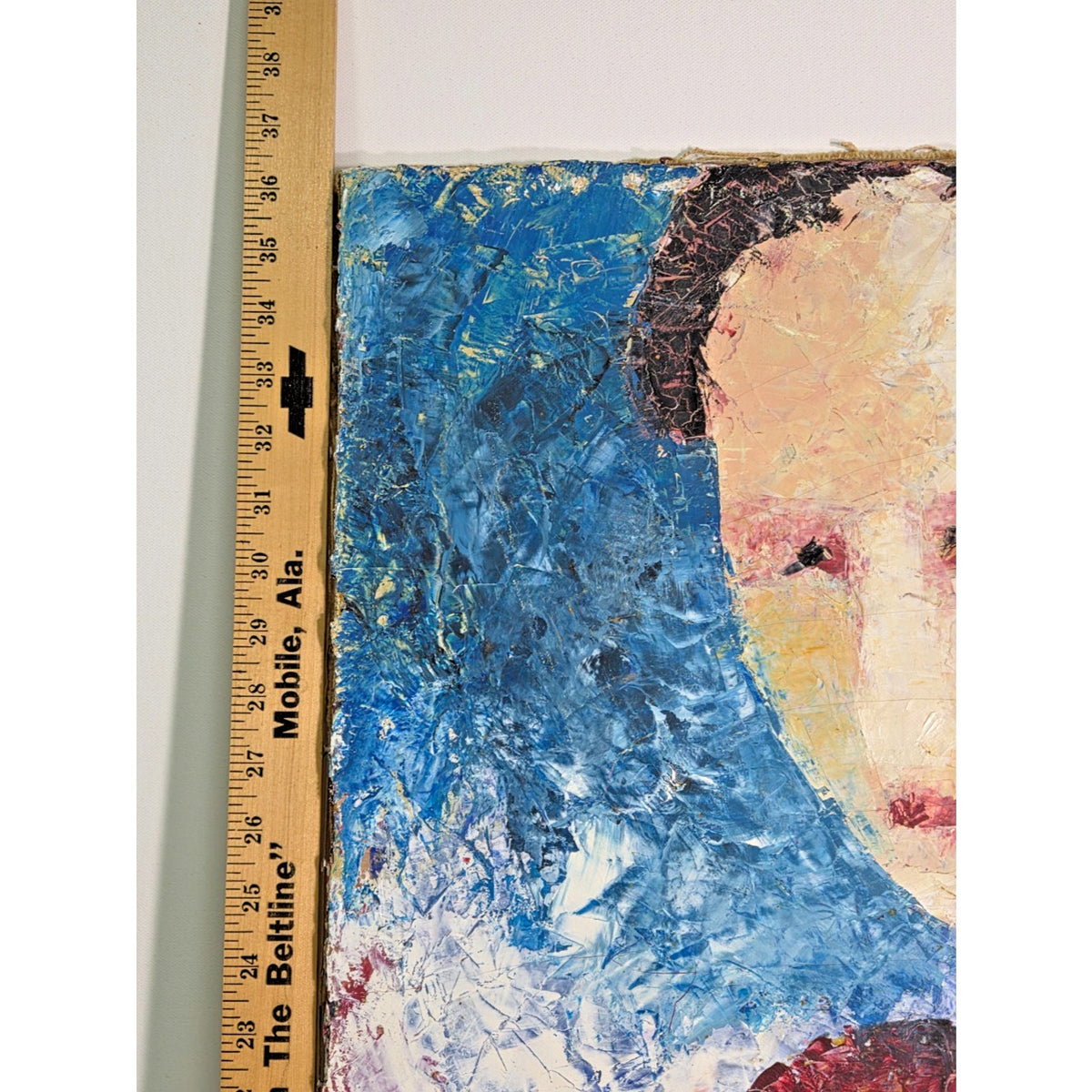 Large Vintage Mid-Century Modern Expressionist Impasto Portrait - Anco Bilt
