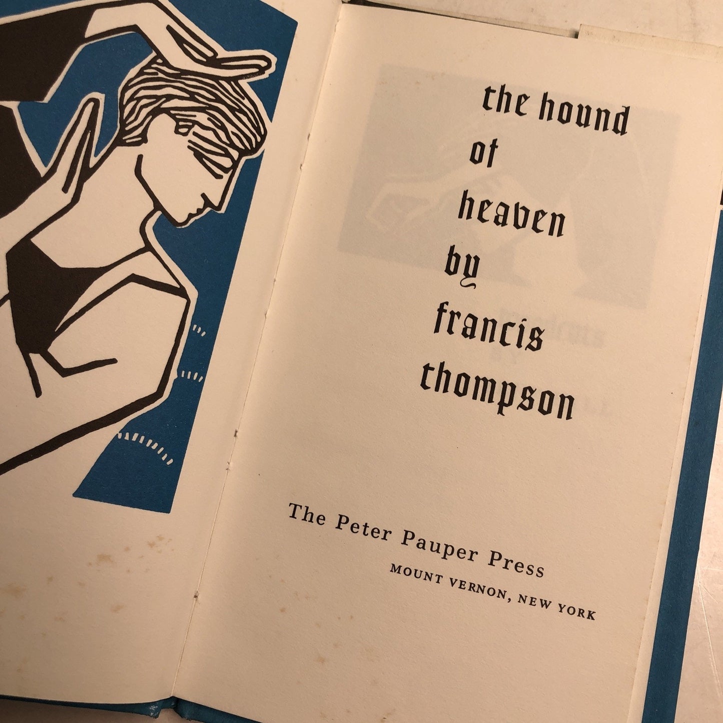 The Hound of Heaven Francis Thompson HC DJ Peter Pauper Press Woodcuts Jeff Hill
