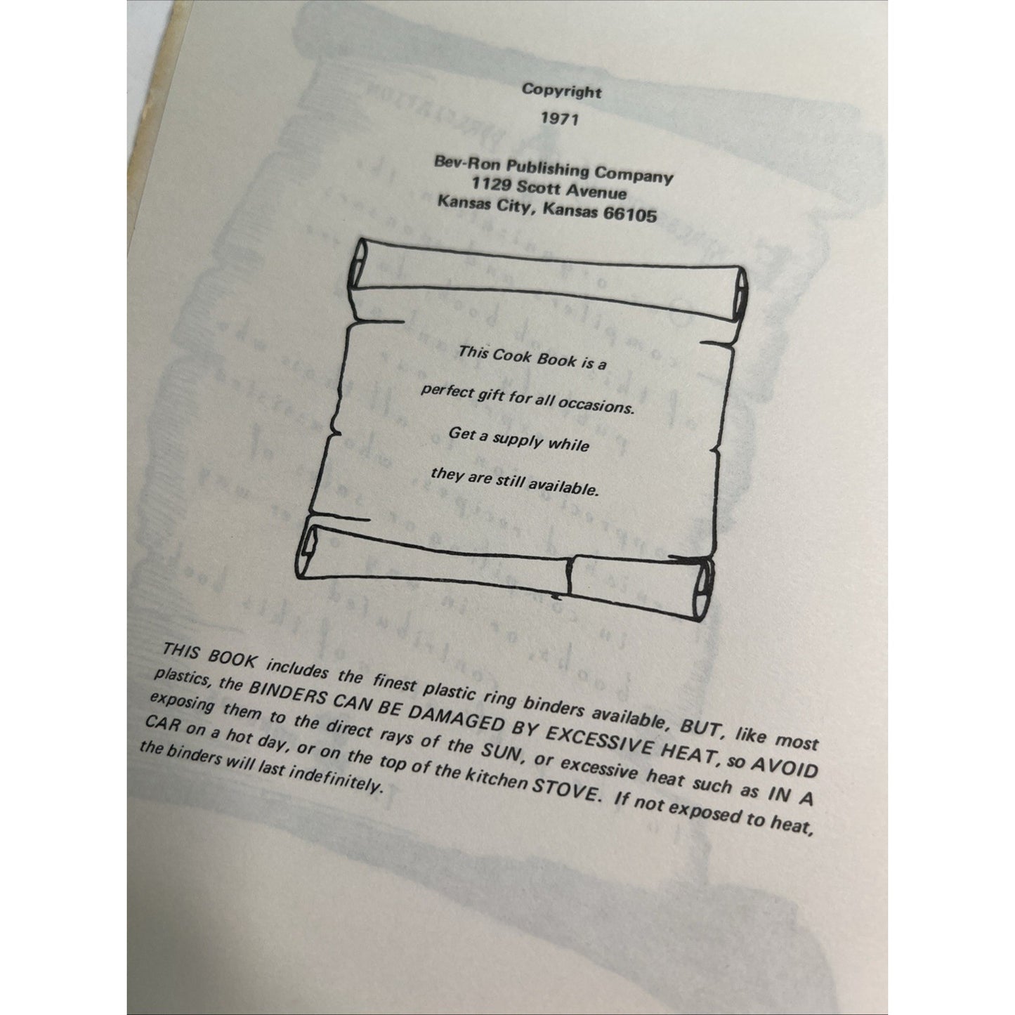 1971 Cookbook Recipes Episcopal Churchwomen Church Epiphany Enterprise Alabama