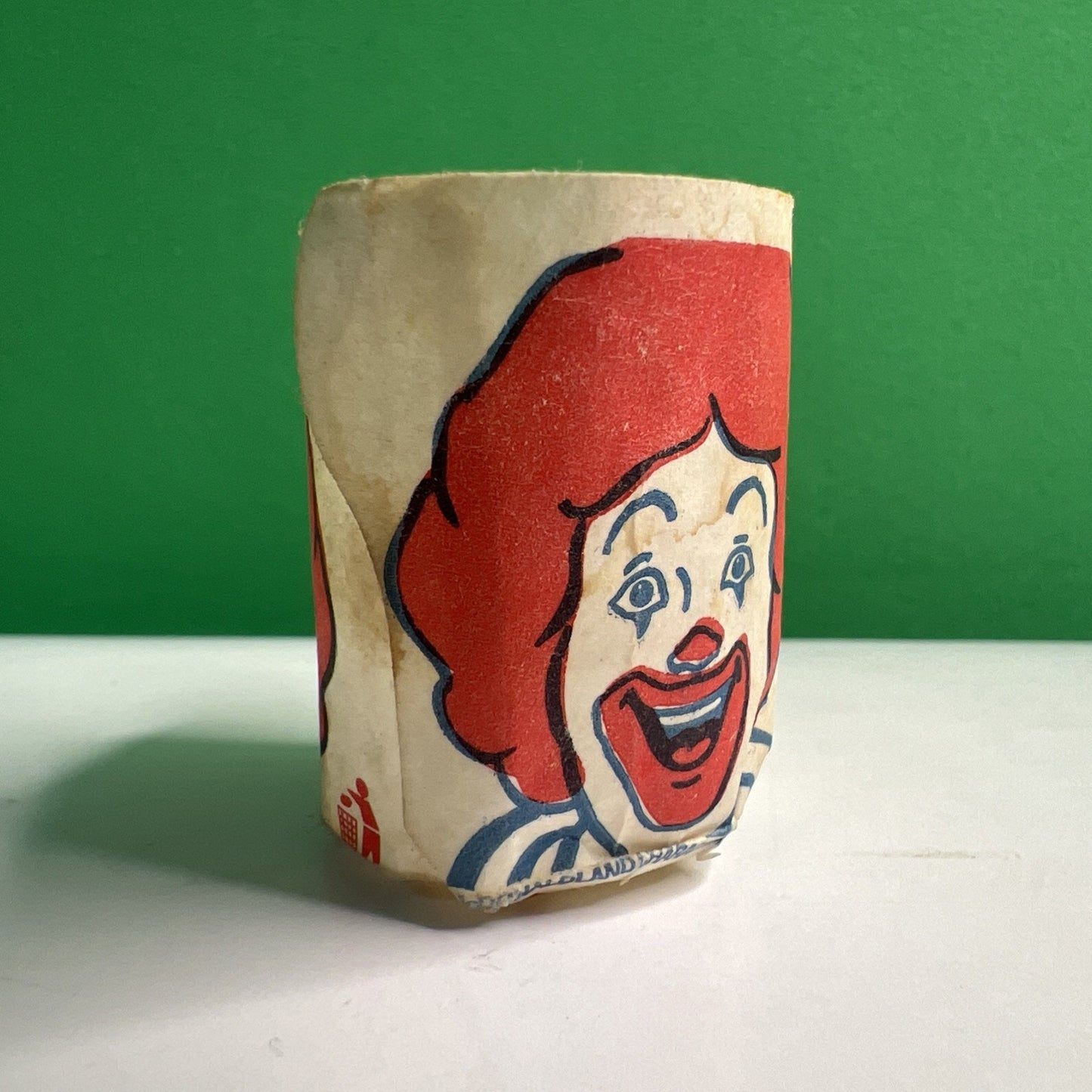 Vintage McDonald's 1990’s Paper Cup Used Iconic Clown Ronald McDonald Arches