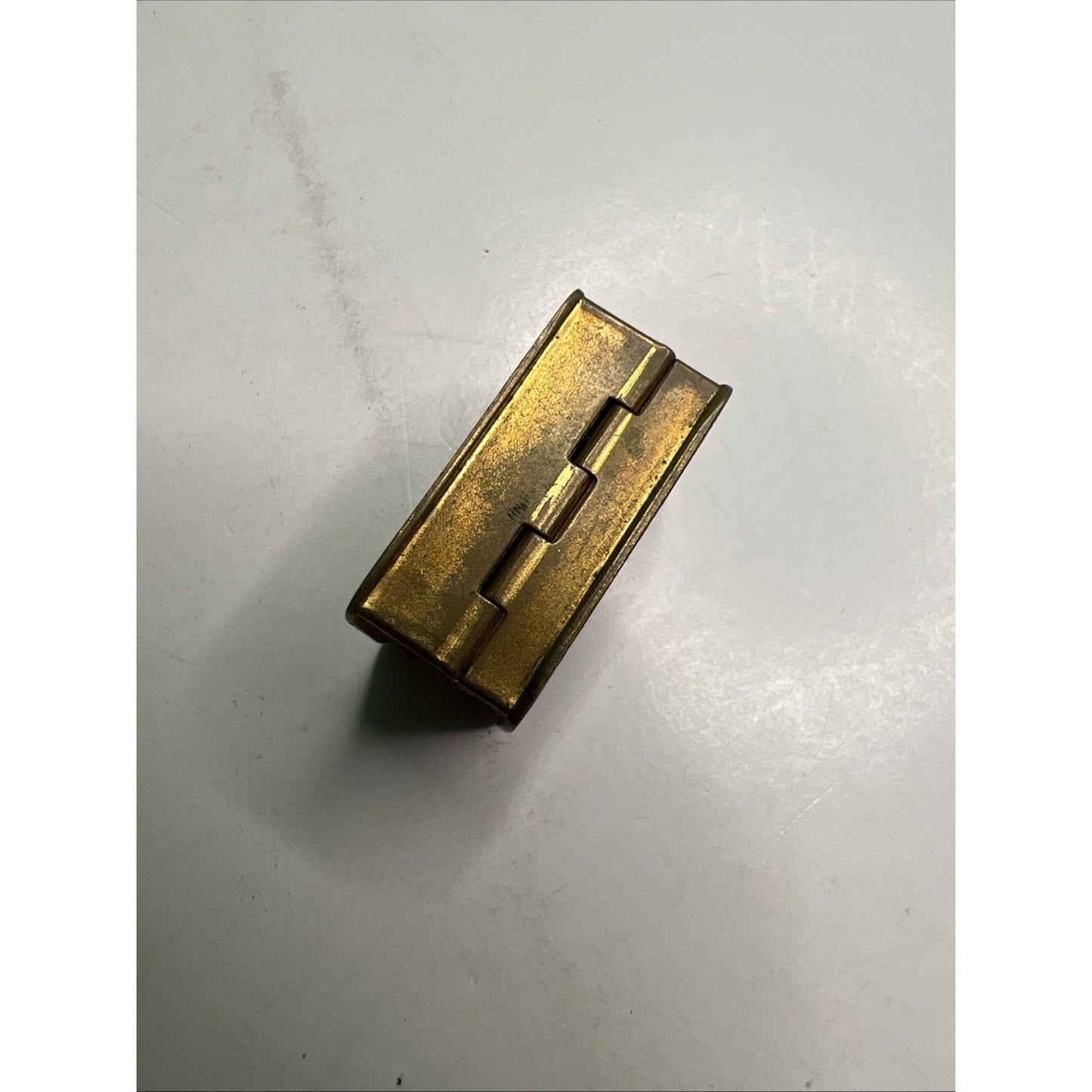 Vintage Volupte USA Perfume Little Brass Snuff Pill Box Antique Miniature