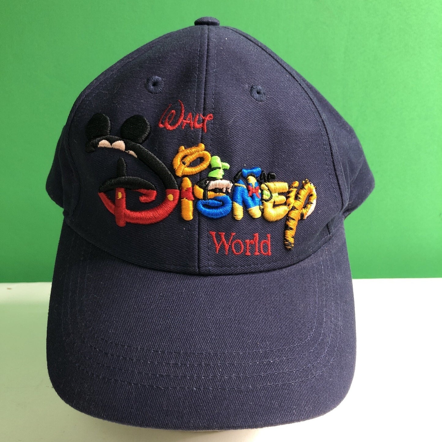 WALT DISNEY WORLD Embroidered Winnie the Pooh Mickey Ball Cap Hat Snap Back Navy