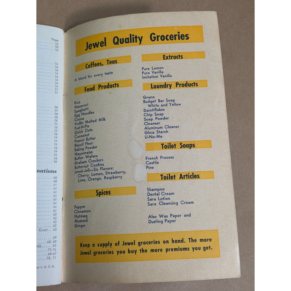 Vintage Jewel Tea Co Mary Dunbar 476 Tested Recipes Autumn Leaf Cookbook 1940s