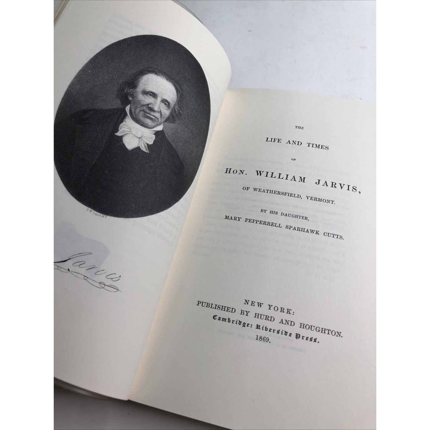 The Life and Times of Hon. William Jarvis of Weathersfield, Vermont 1991 CUTTS