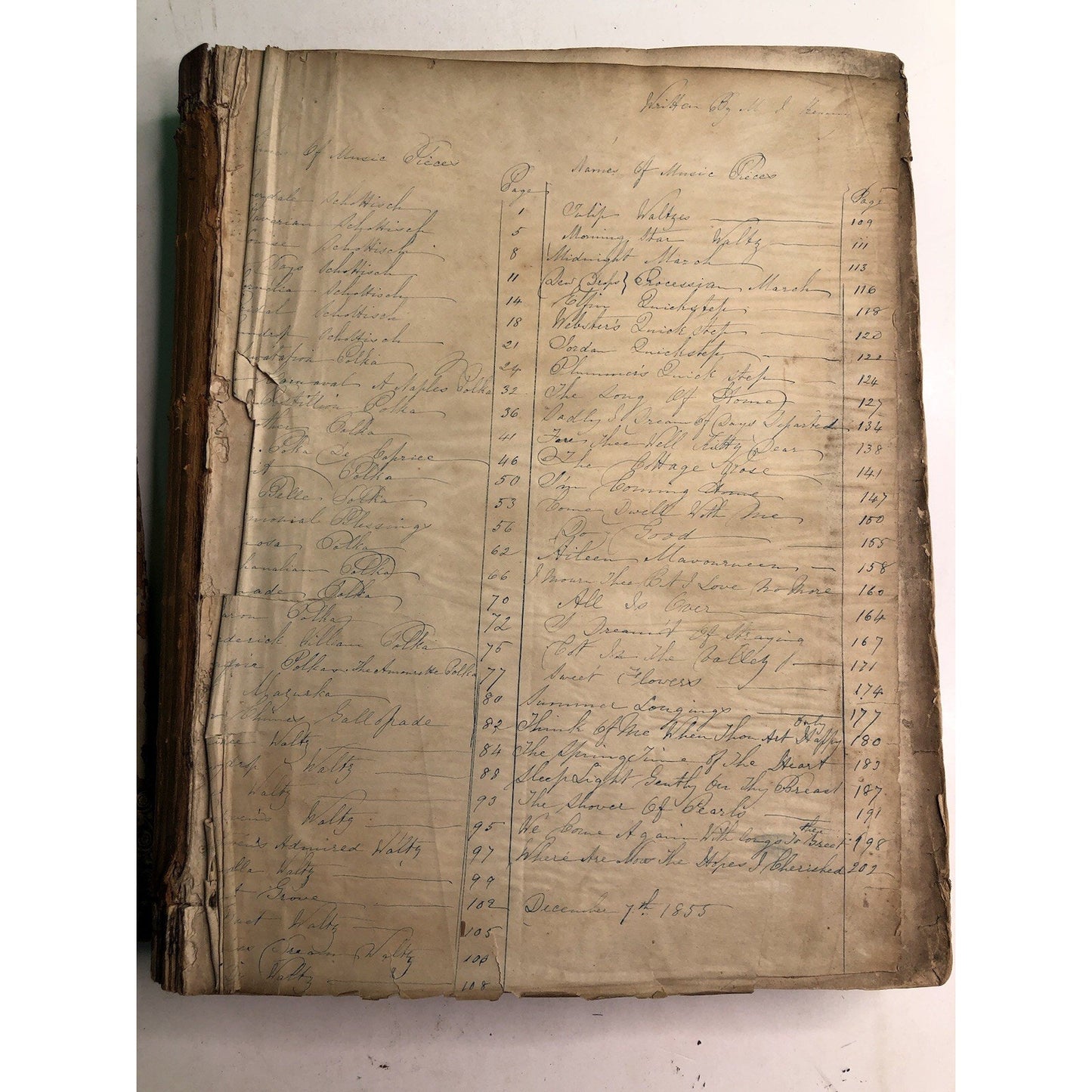 RARE Antique Bound Book of Various Sheet Music Circa Mid 1800’s Custom