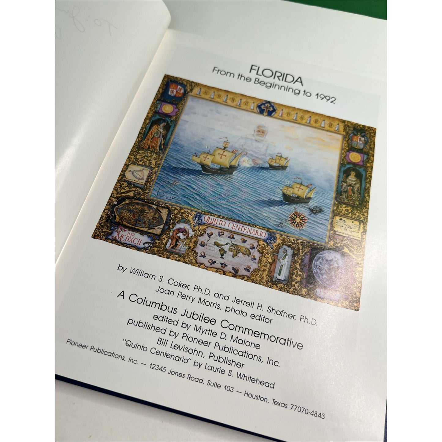 Florida From the Beginning to 1992 Coker Shofner SIGNED BY AUTHOR HC Illustrated