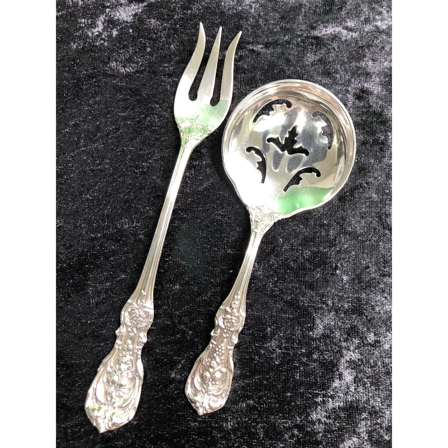 Reed & Barton FRANCIS 1st PAIR Bon Bon Spoon Pickle Or Olive Fork No Monogram