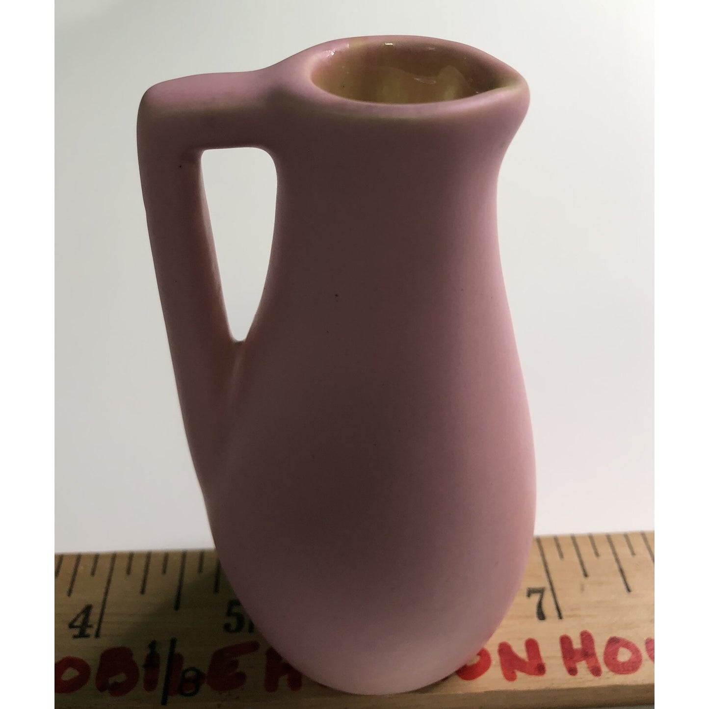 Vintage KELLOGGS POTTERY CREAMER Vase Pink Northern Michigan