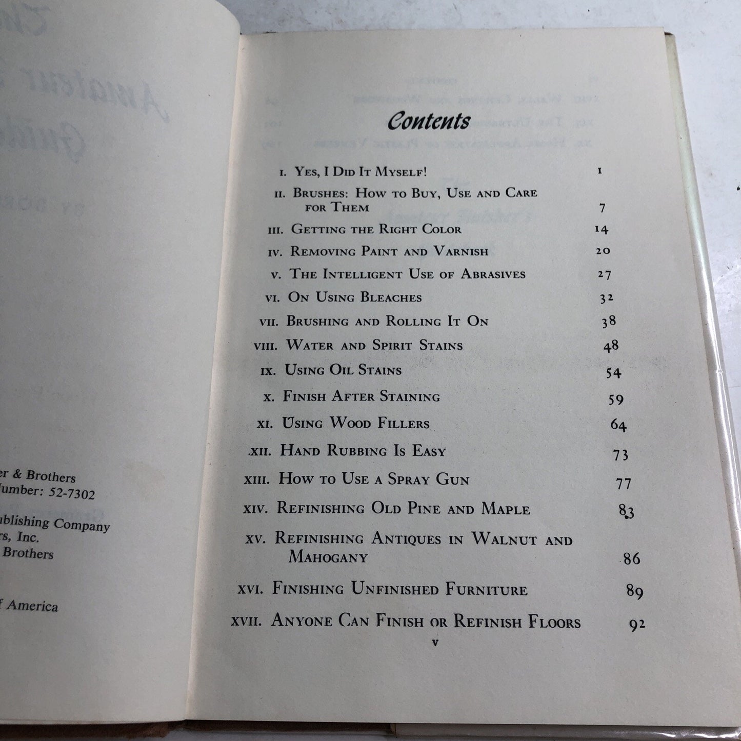The Amateur Finisher's Guidebook by Borden Hall 1952 Hardcover Book HC DJ 1st Ed
