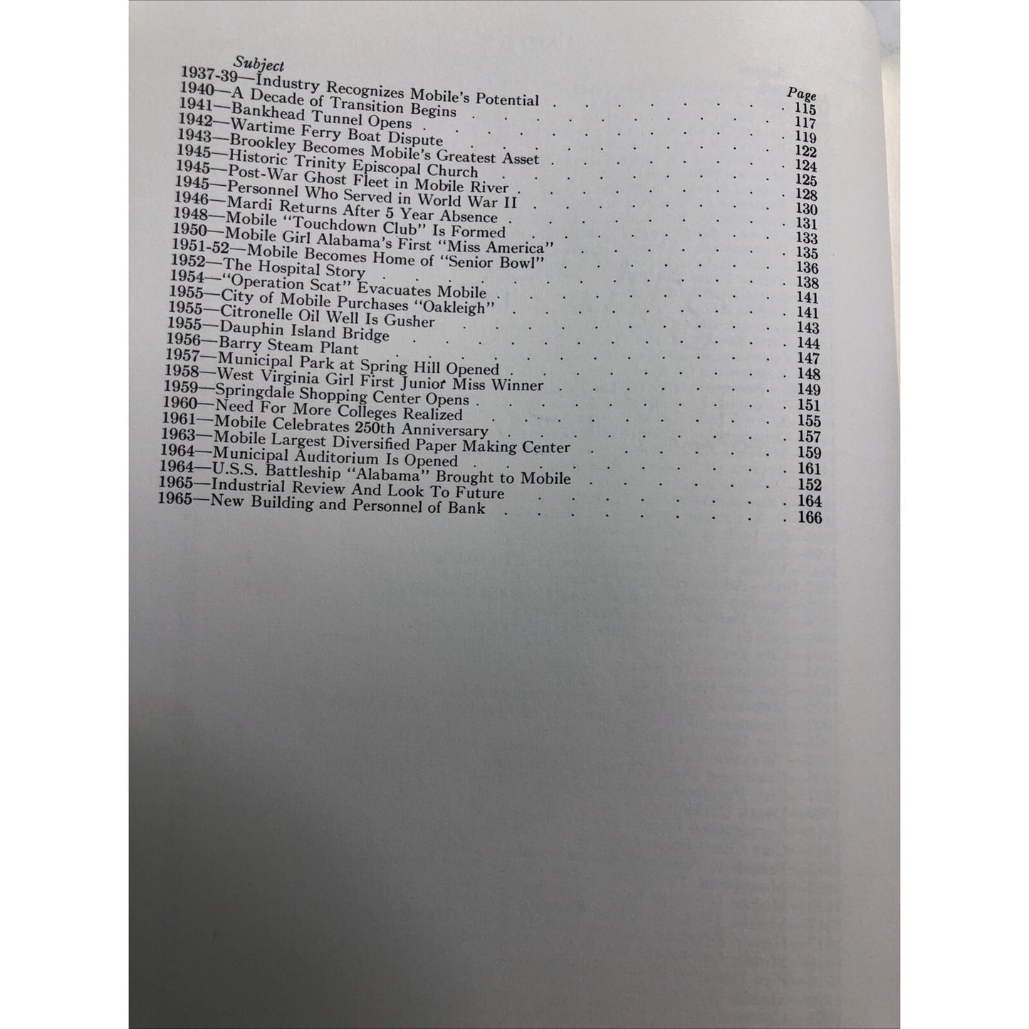 Highlights of 100 Years In Mobile Alabama 1865-1965 Anniversary First Nat’l Bank