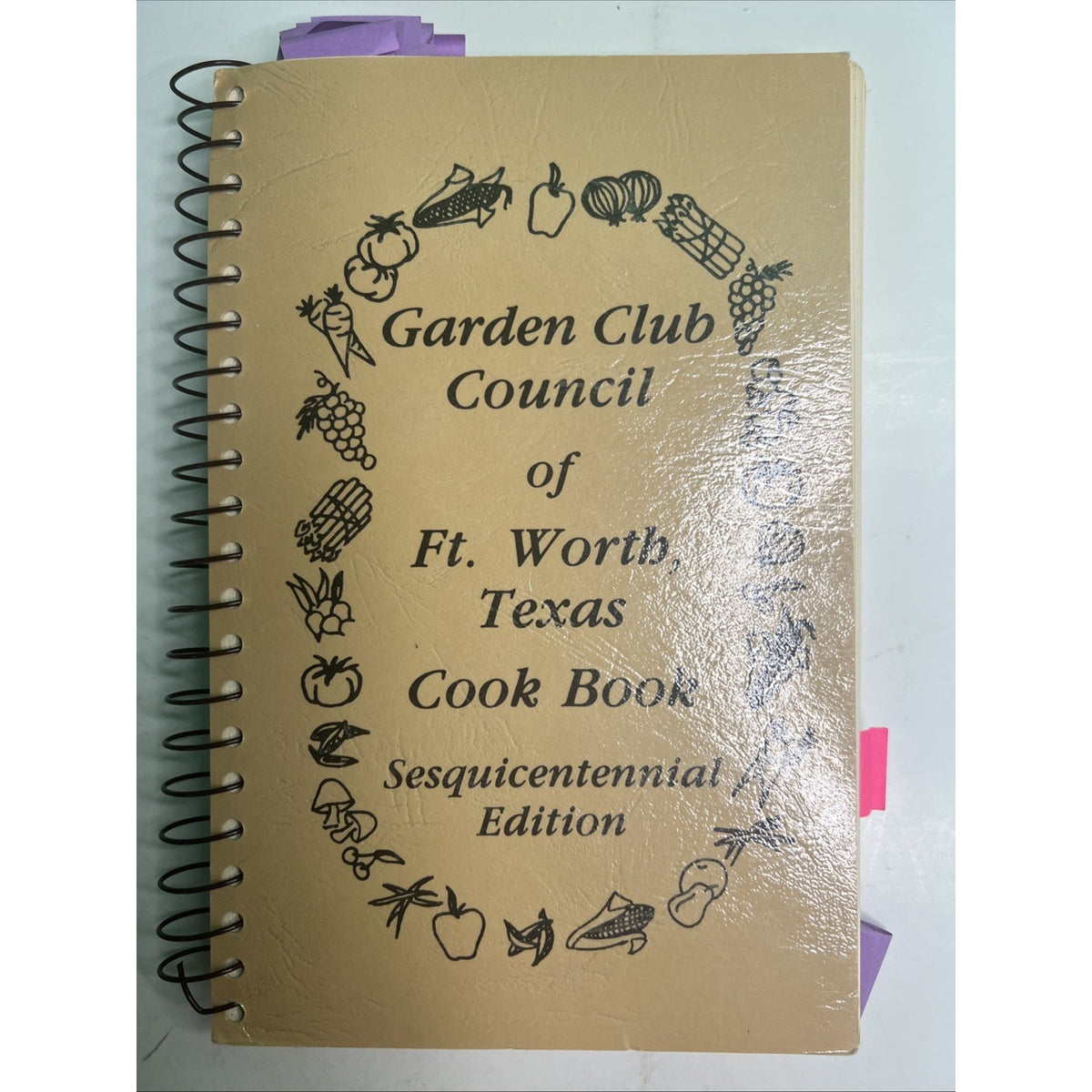 1986 Garden Club Council of Fort Worth TX Cookbook Sesquicentennial Edition