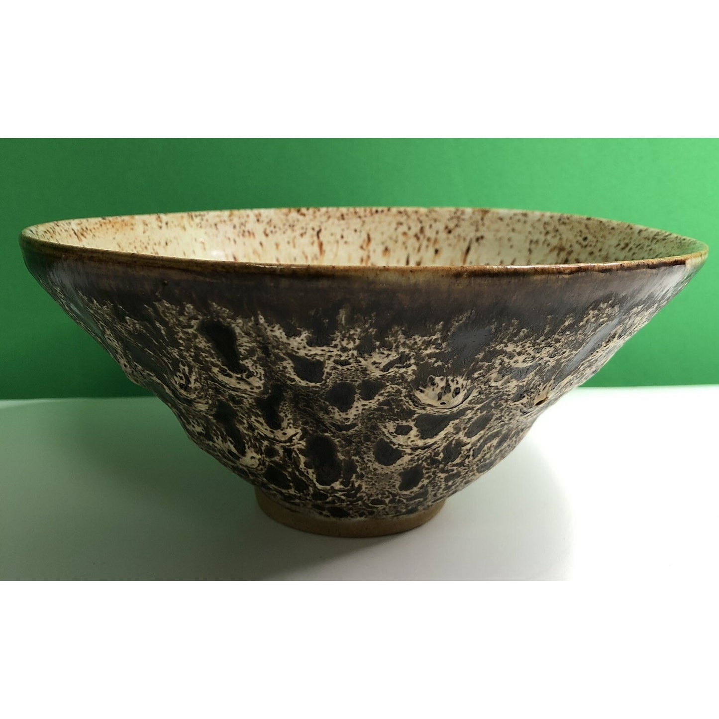 Vintage Studio Art Pottery BOWL Signed NOBLE Drip Glaze