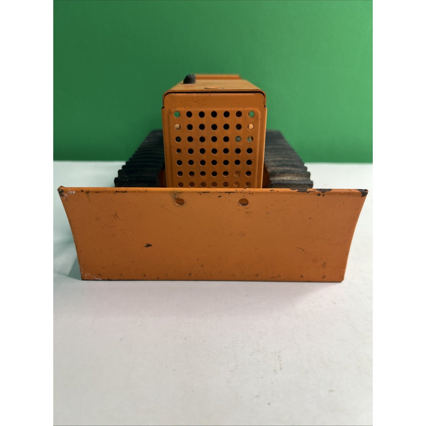Vintage Orange 1960's Mighty Tonka Toys Bulldozer Pressed Steel Original No. 100