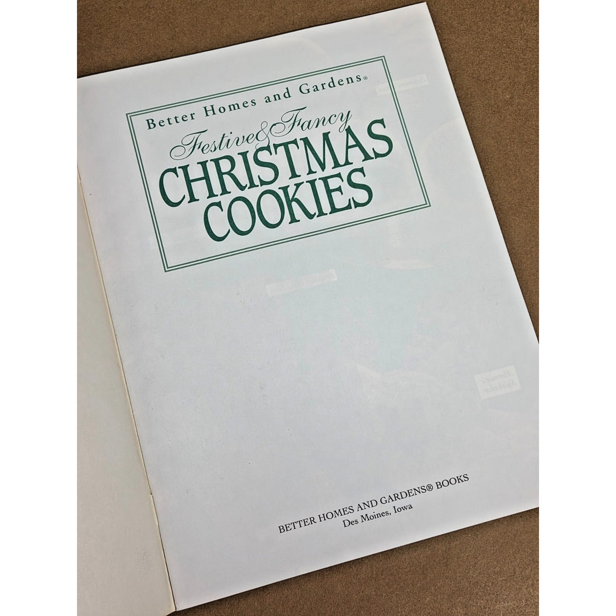 Vintage 1994 Better Homes and Gardens Festive & Fancy Christmas Cookies Cookbook