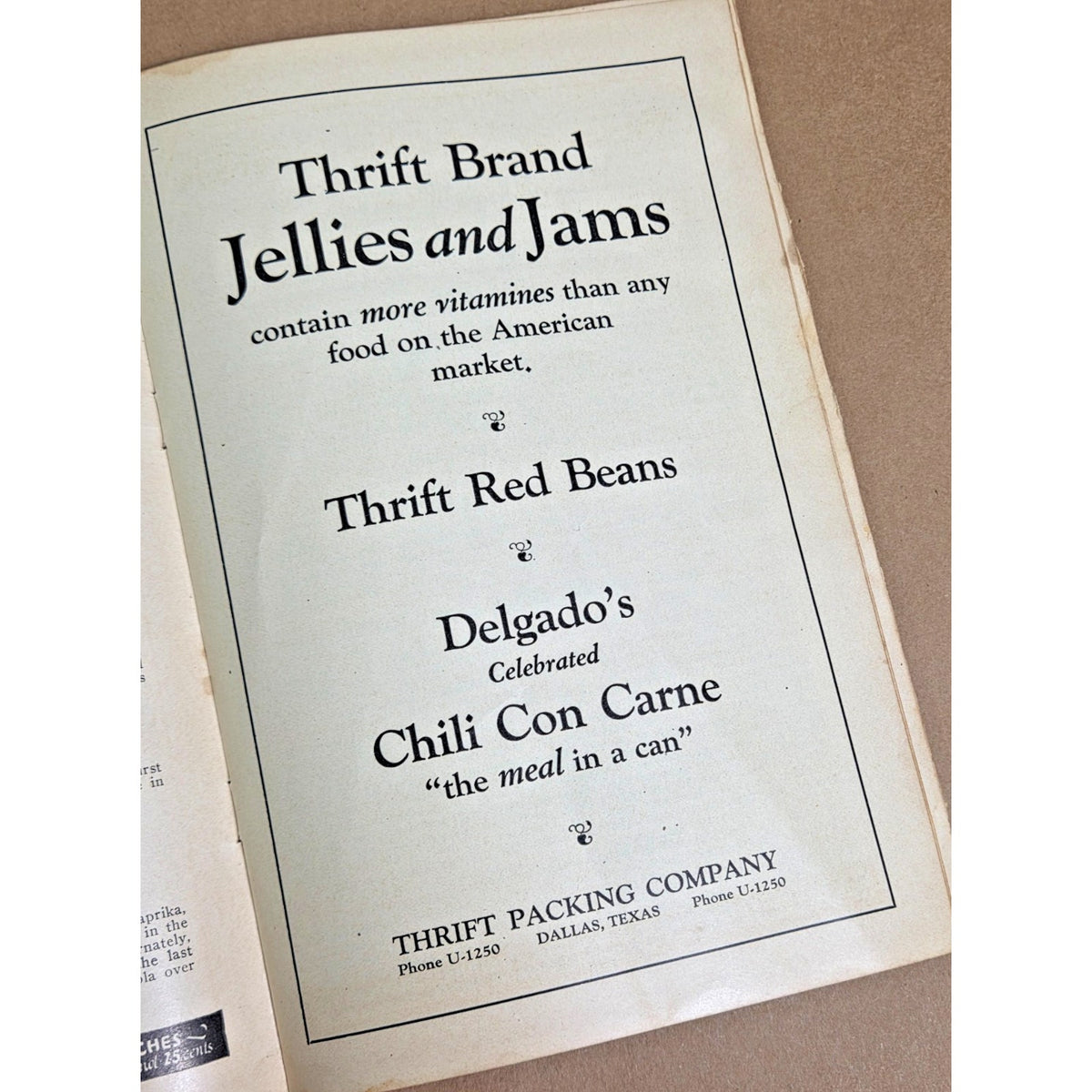 Rare 1922 Dallas Newlywed Cook Book - Publisher Signed Association Copy