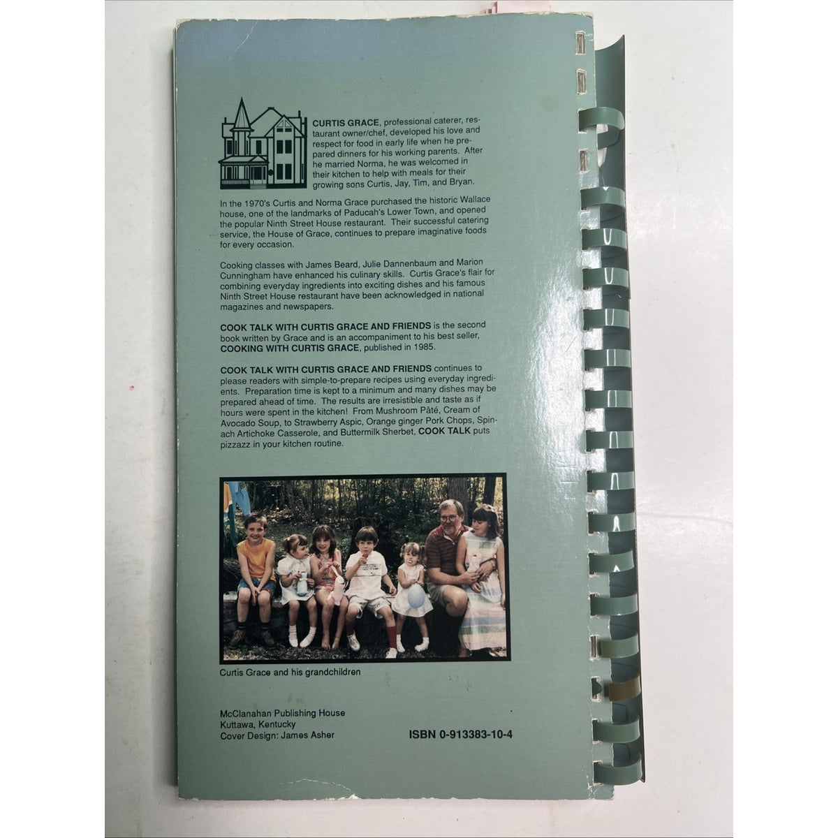 Cook Talk w/ Curtis Grace & Friends Cookbook Paducah KY Signed Spine Damage