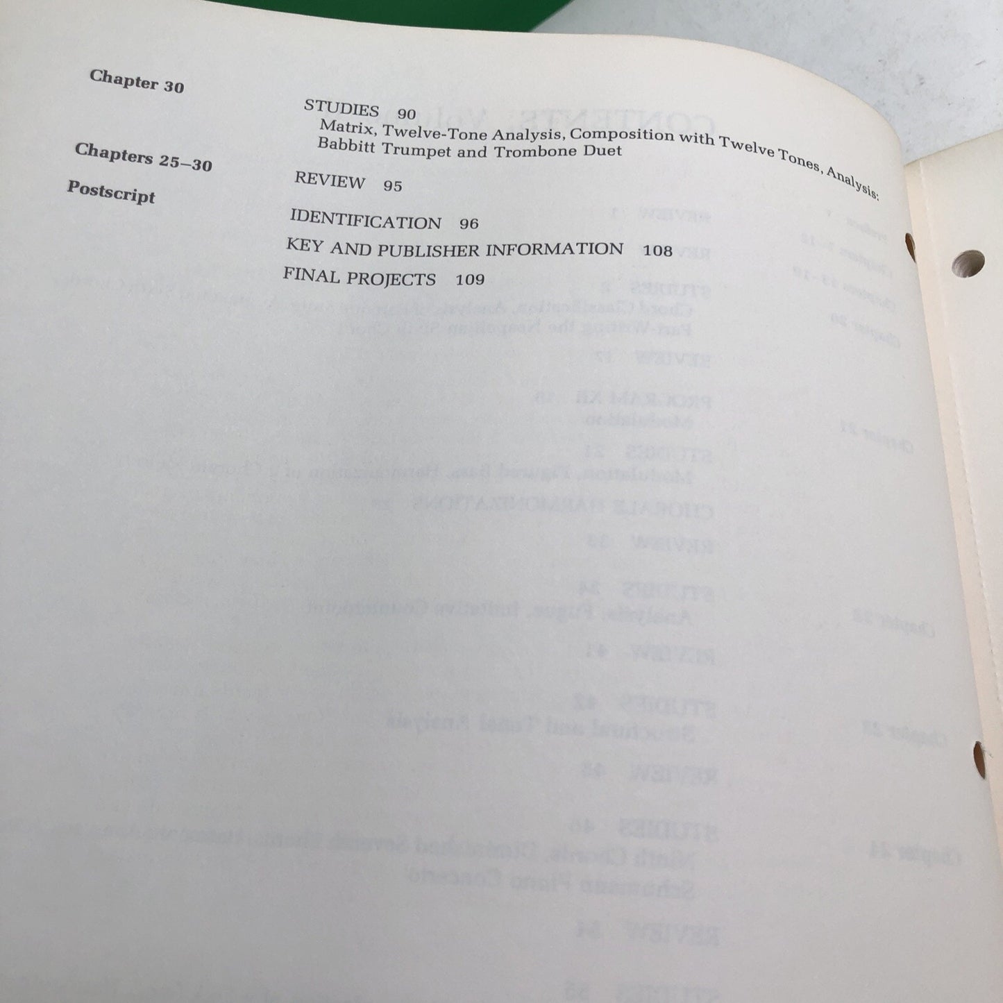 PAUL COOPER'S Workbook for Perspectives in Music Theory: Volume 2 PB 1976