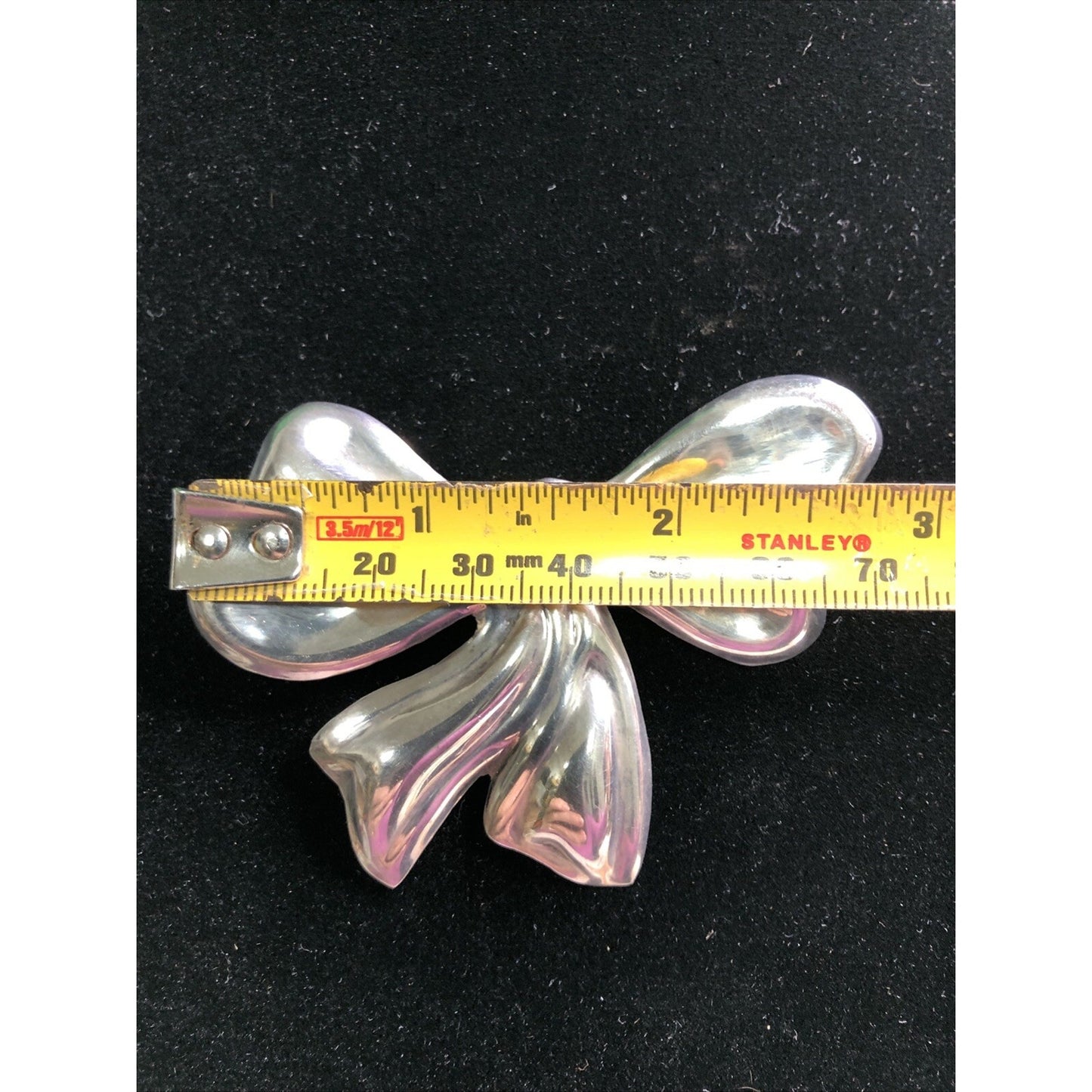 Vintage Sterling Silver .925 Mexico Large Bow Brooch Pin