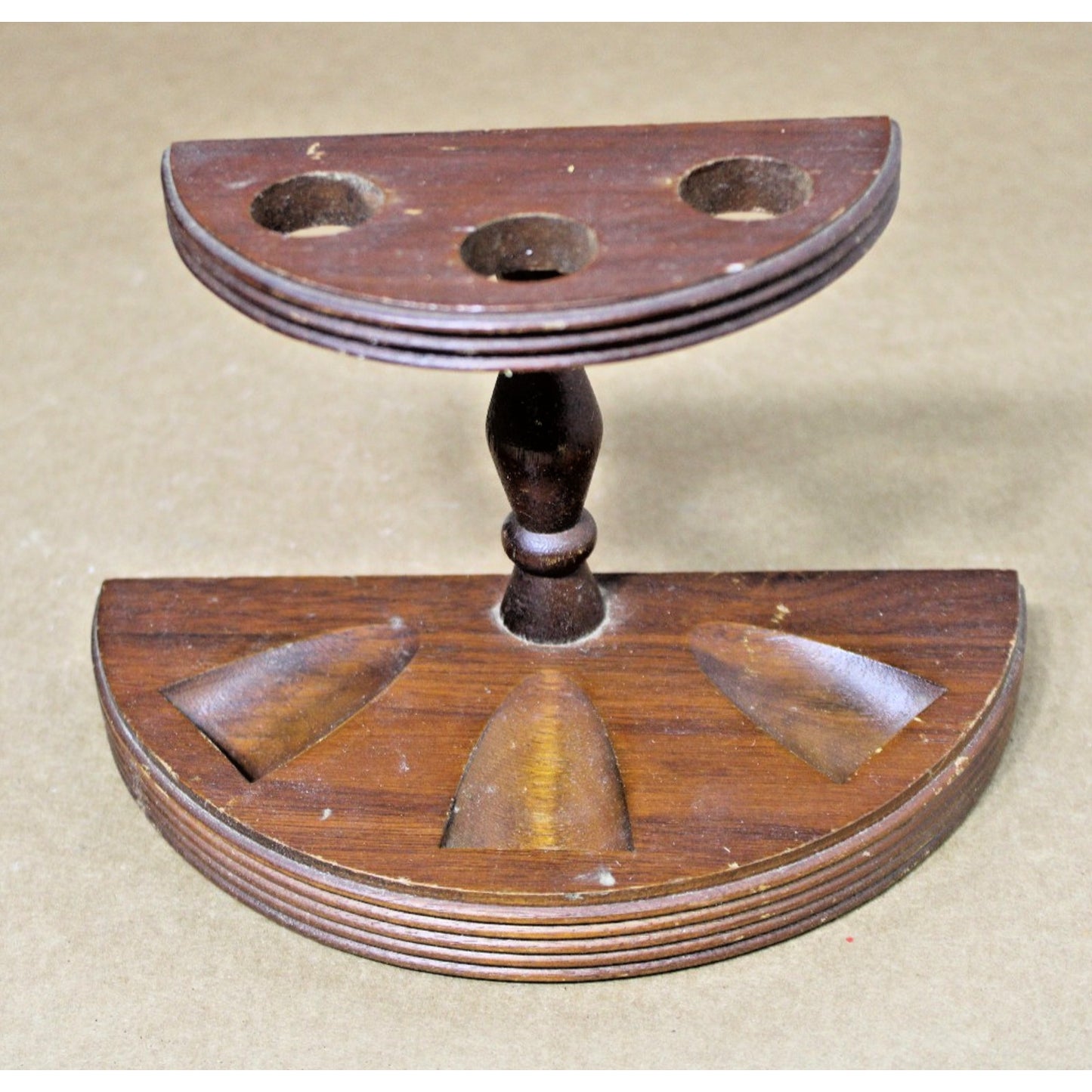 Vintage Pipe Rack + 3 Pipes, GBD London, Yello Bole, Mid-Century Bakelite Stem