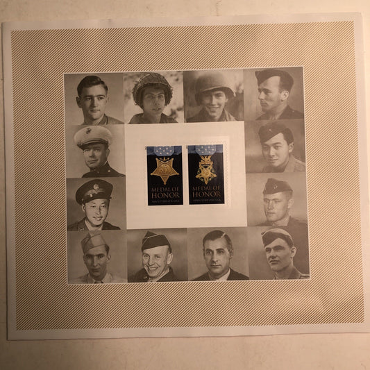 2013 US Forever 20 Stamp Folio World War II Medal of Honor Recipients Navy Army