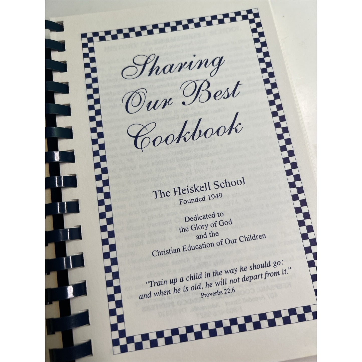 Sharing Our Best Heiskell School 1996 Cookbook Vintage Recipes Atlanta, Georgia
