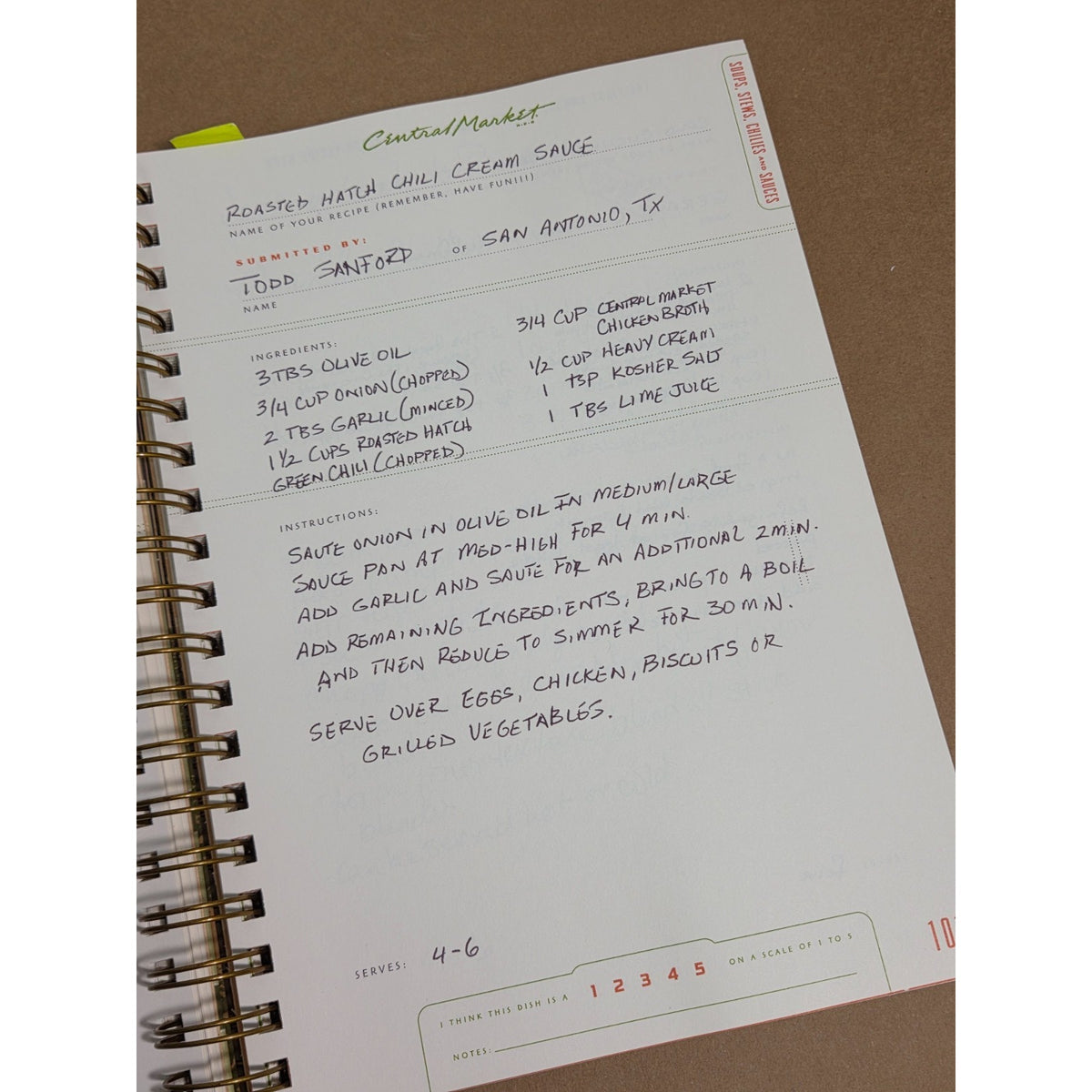 Rare Central Market 1st Annual Hatch Chile Pepper Recipe Book - 2007 Edition