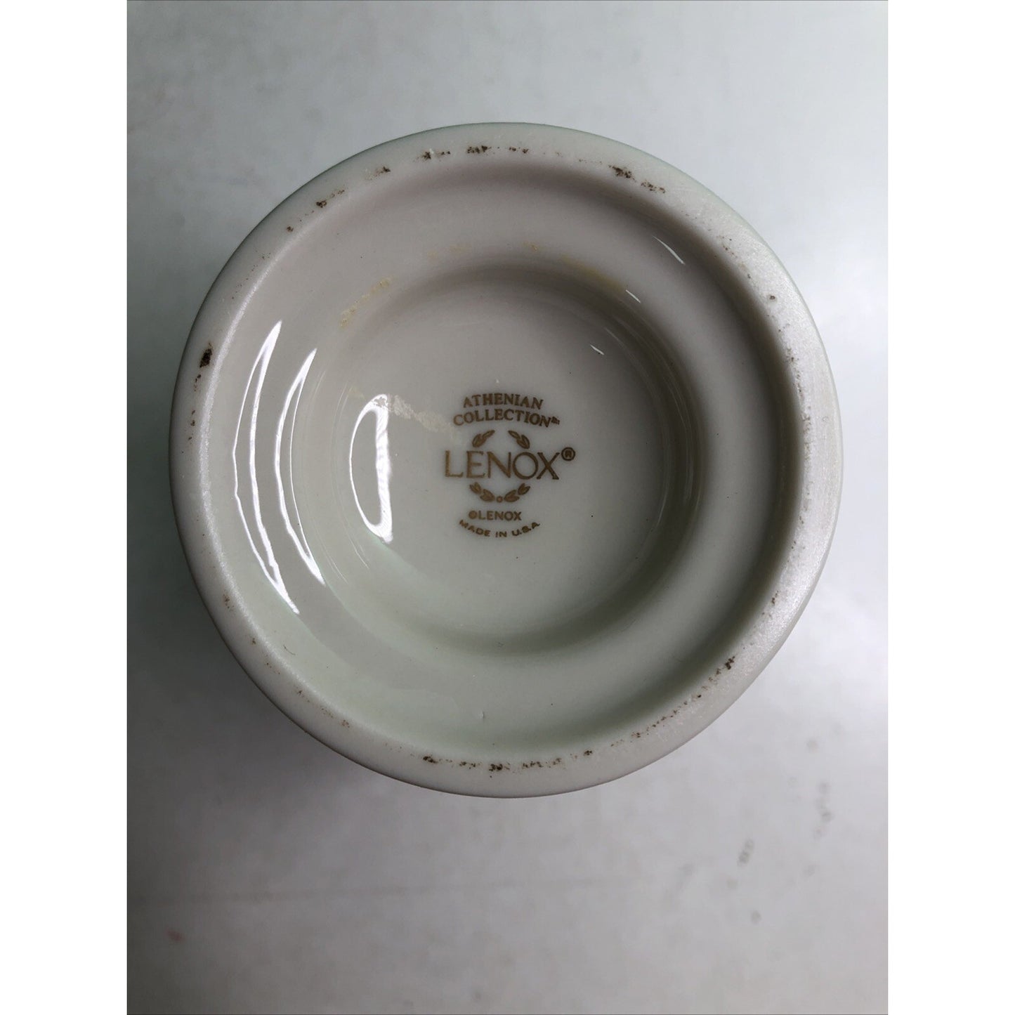 Vintage Lenox Vase Athenian Collection Embossed Floral Cream w/Gold Trim 7” Tall