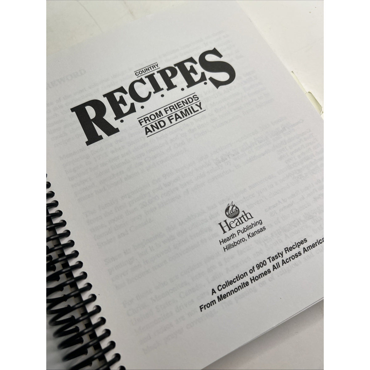 Cookbook Country Recipes from Mennonite Homes Across America 2002