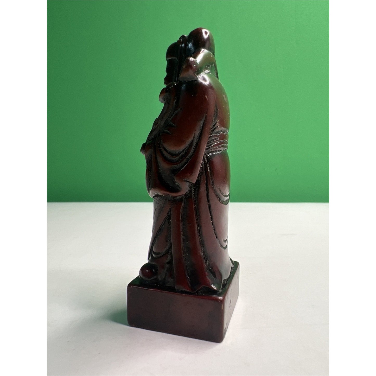 Vintage Chinese Chess King Replacement Piece Dark Red Soapstone