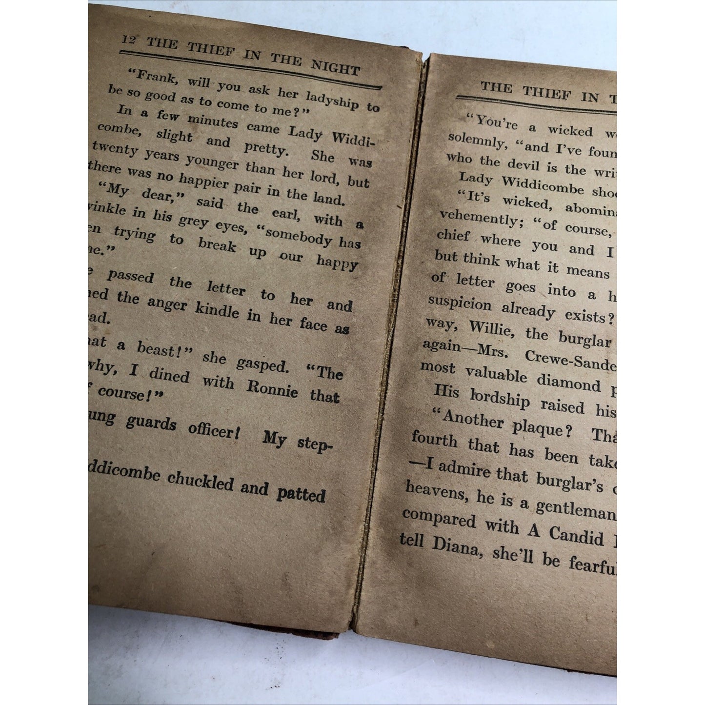 THE THIEF IN THE NIGHT By EDGAR WALLACE World Wide HC 1928