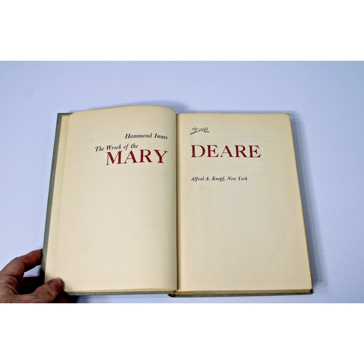 The Wreck Of The Mary Deare A Story of the Sea- Hammond Innes 1956 Mystery Novel