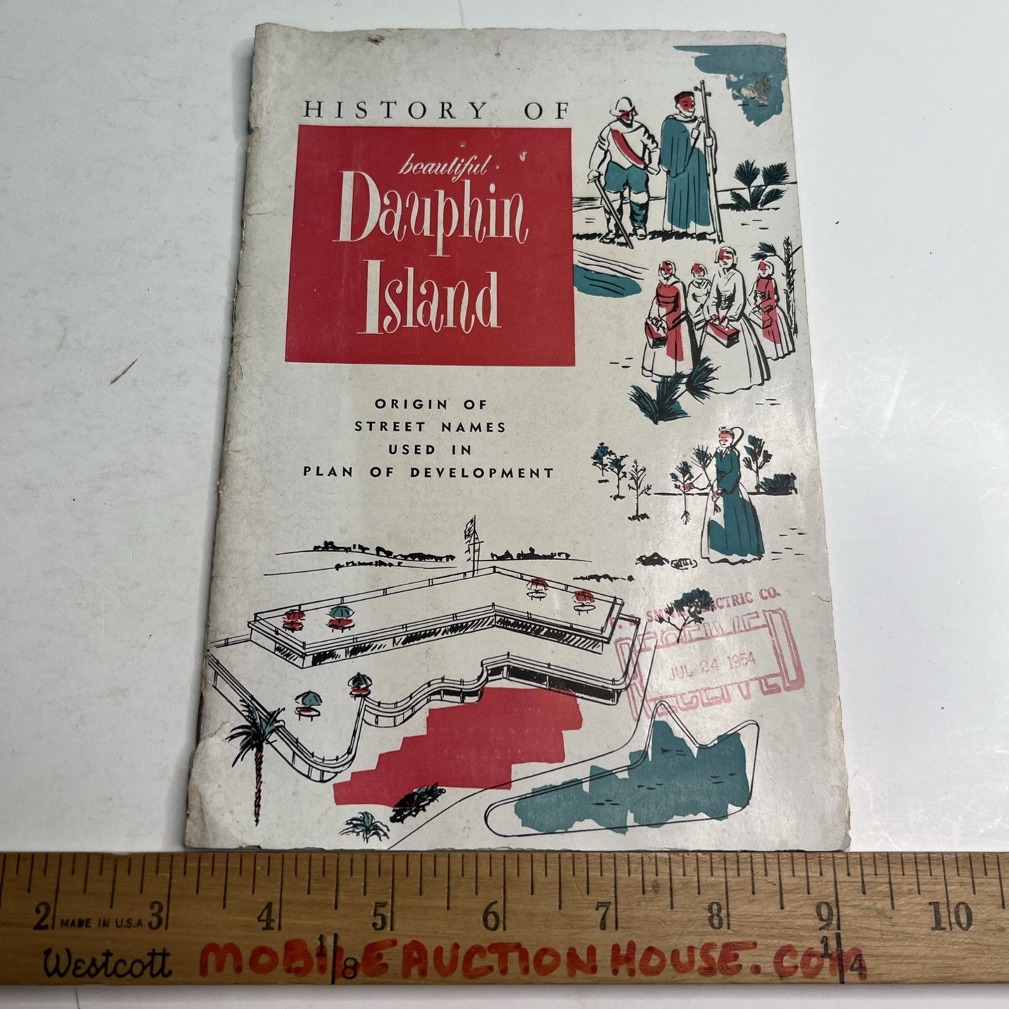 Vintage Booklet History Of Dauphin Island Alabama Mobile 1950’s With Flyer