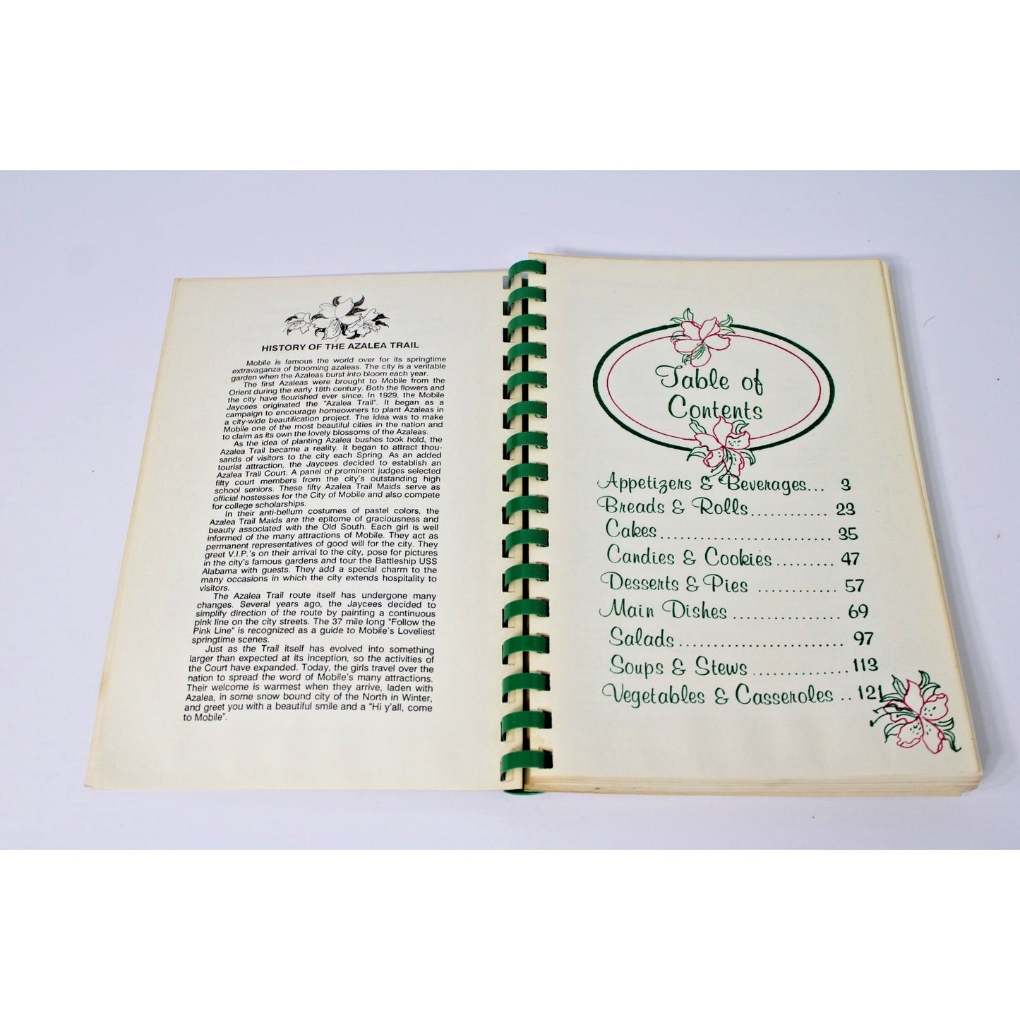 The Azalea Trail Cookbook- 1989 Mobile, AL Jaycees Azalea Trail Maids & Court