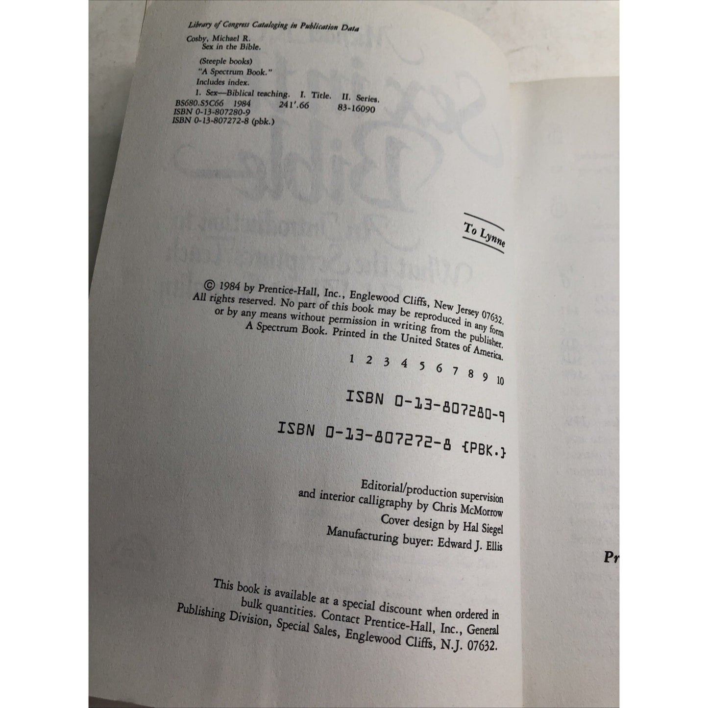 Sex in the Bible By Michael R. Cosby 1984 1st Edition Paperback