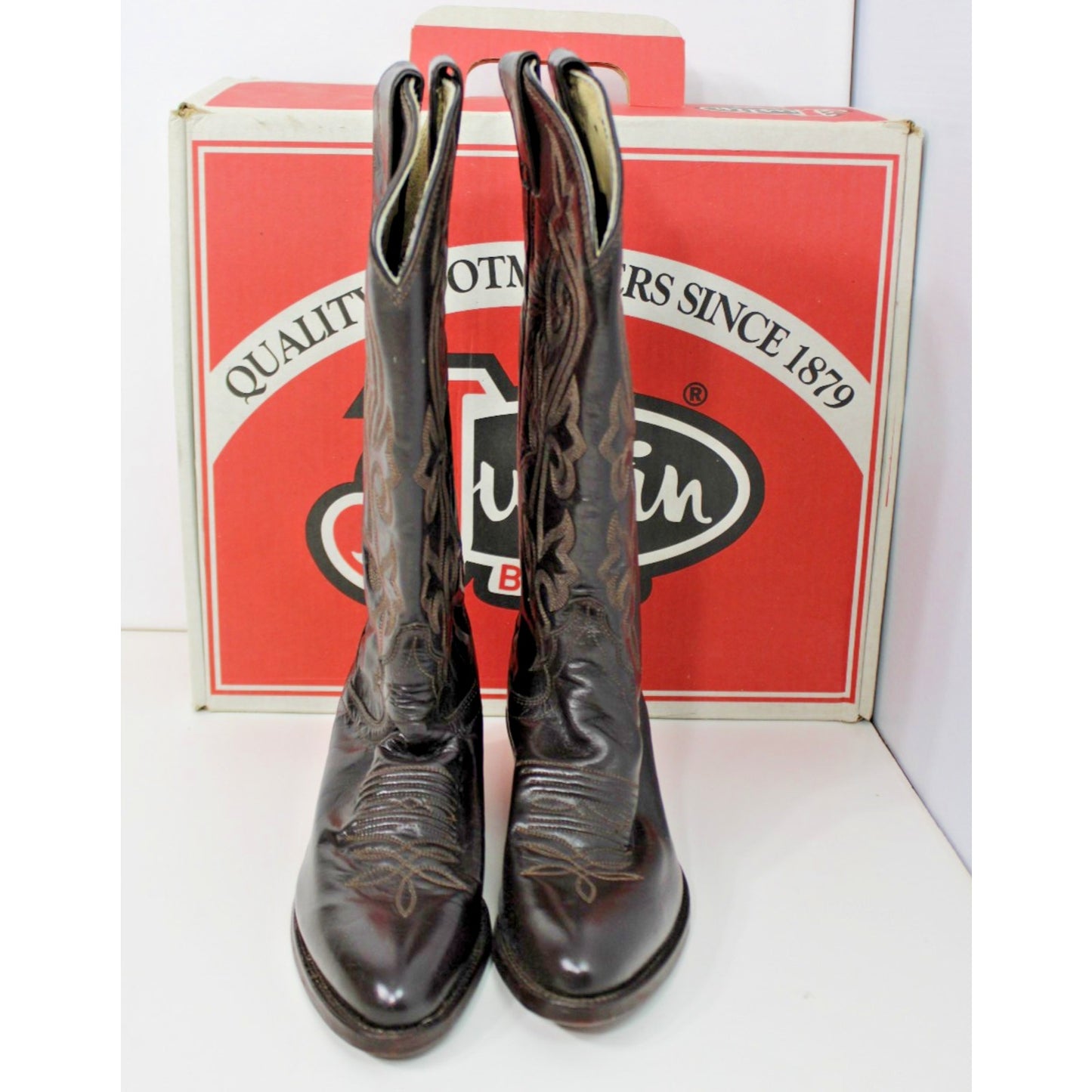 Beautiful Size 5B Justin London Brown Leather Western Cowboy Boots Style #4915