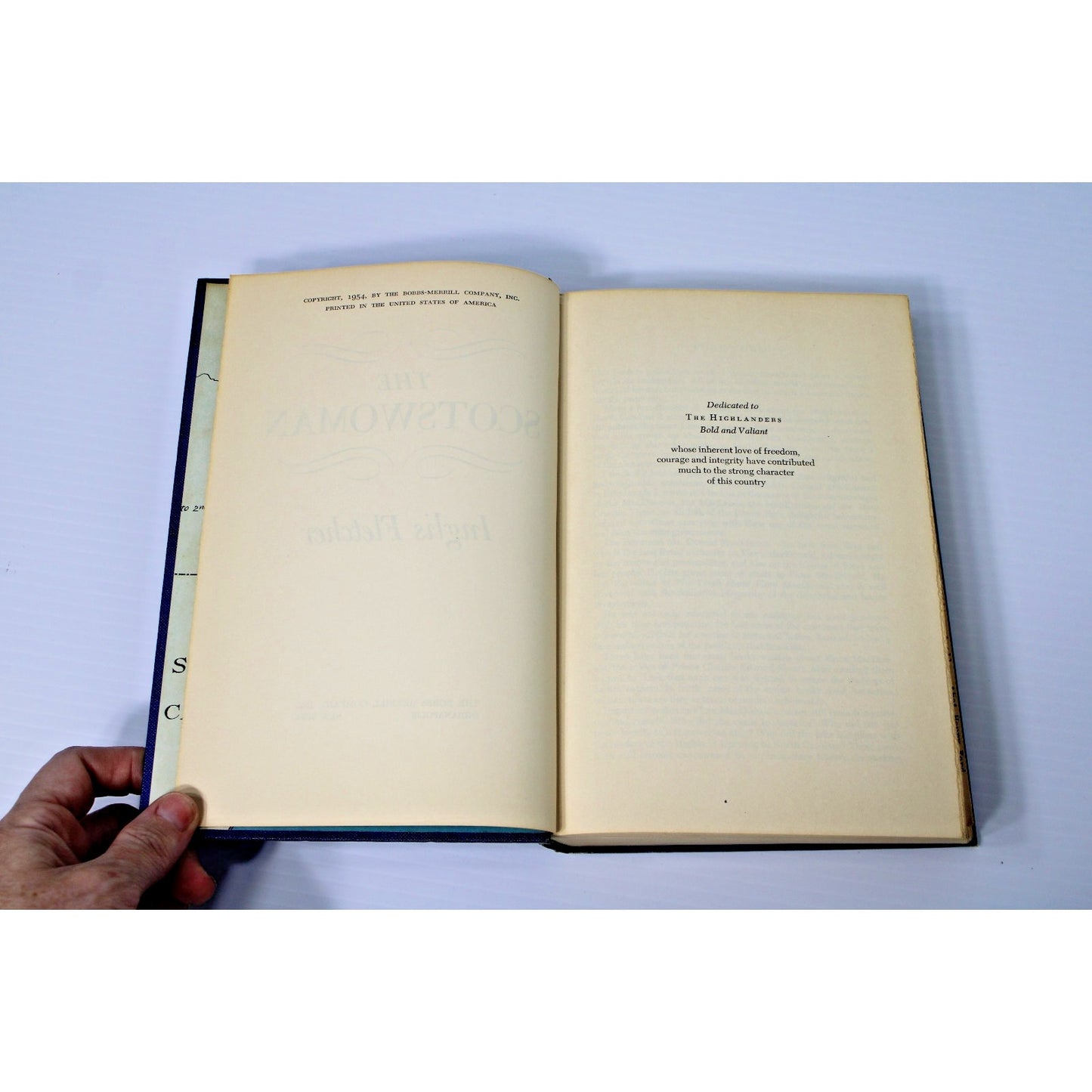 Vintage 1954 The Scotswoman- Inglis Fletcher, Hardcover Novel, Bobbs-Merrill Pub