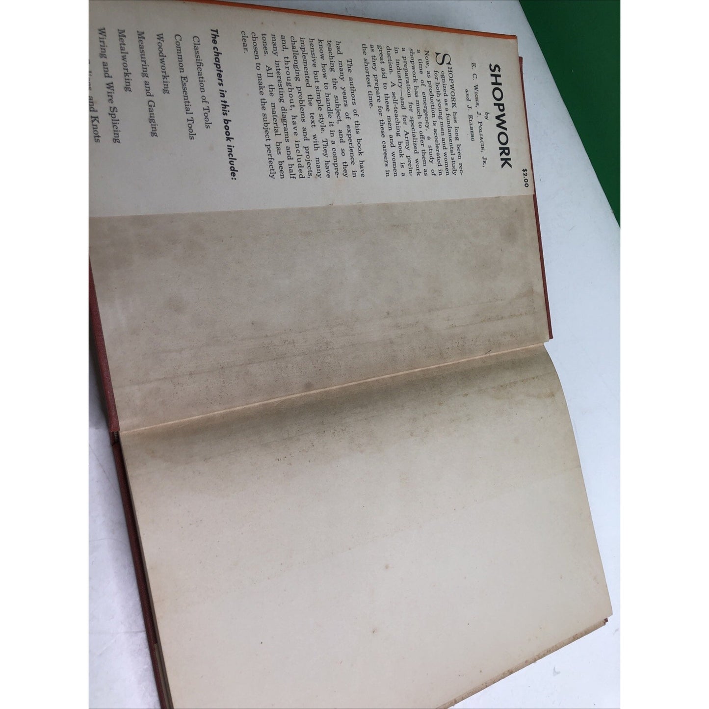 1943 Shopwork Training for Victory Book HC by Wicks Poliacik Ellberg American Co