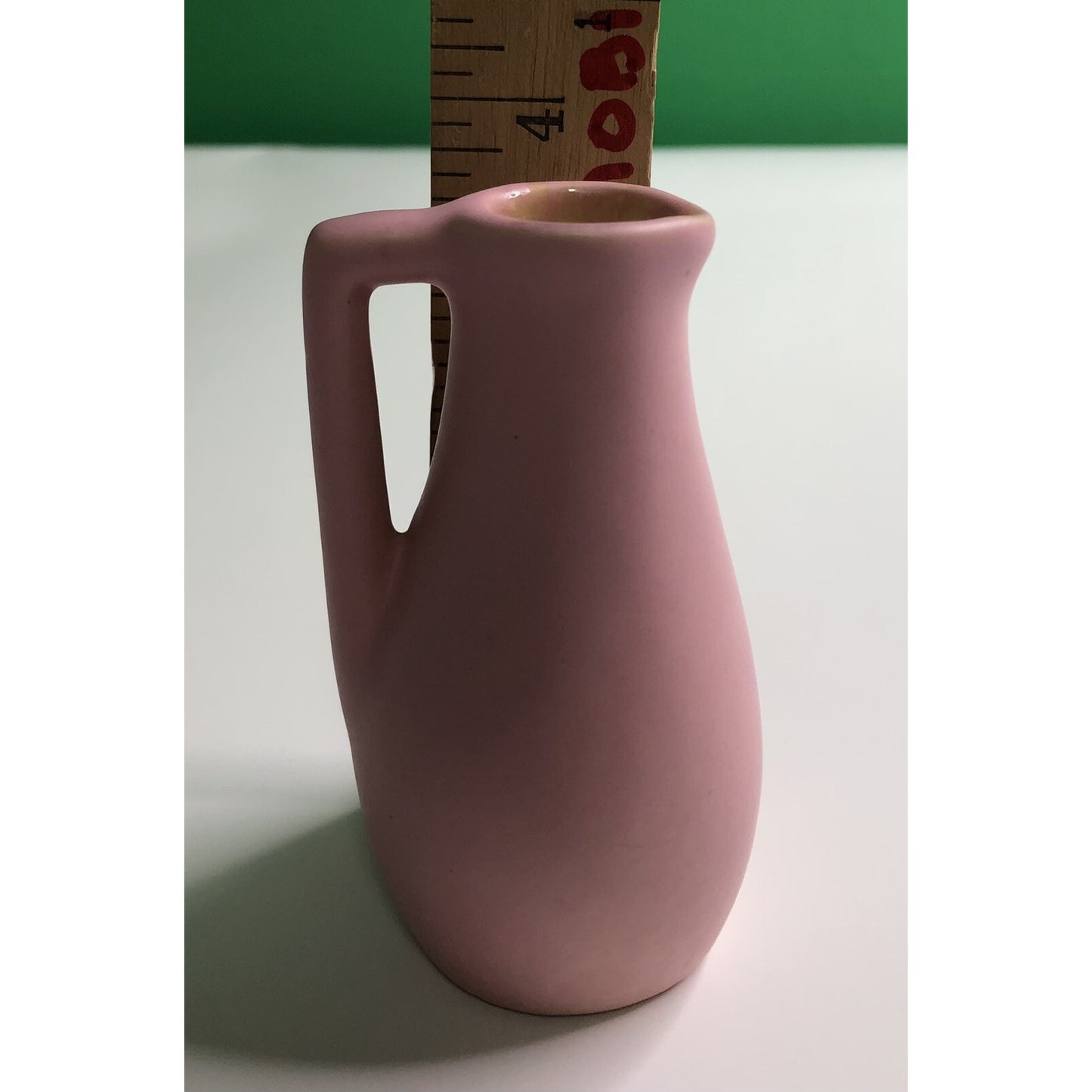 Vintage KELLOGGS POTTERY CREAMER Vase Pink Northern Michigan