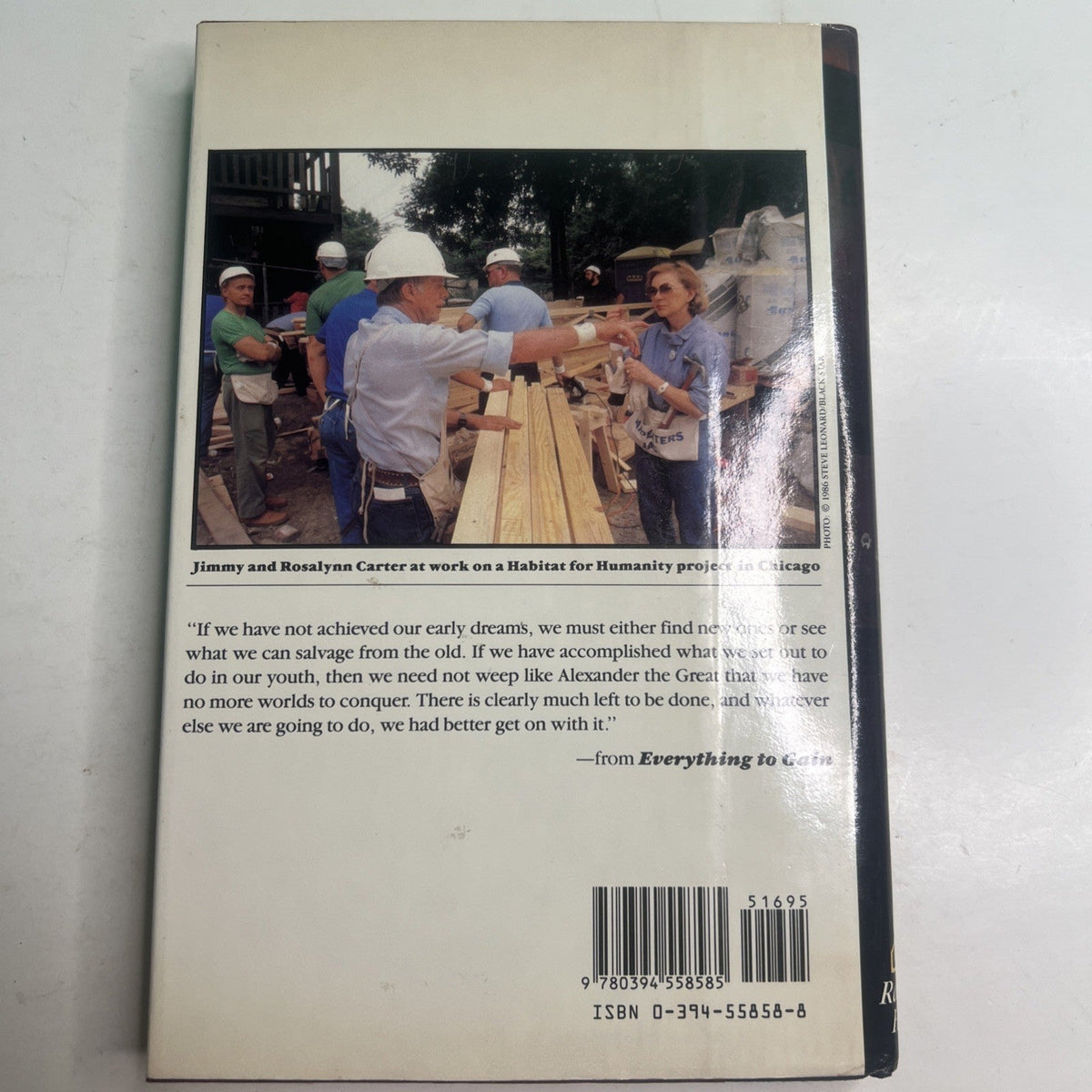 Everything to Gain Making the Most of Life by Jimmy & Rosalynn Carter 1987 HC DJ