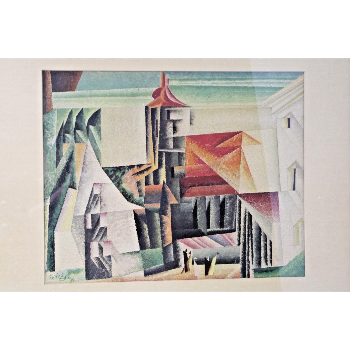 Lyonel Feininger Gelmerolda IX (Chuch at Gelmerolda) Framed Fine Art Lithograph
