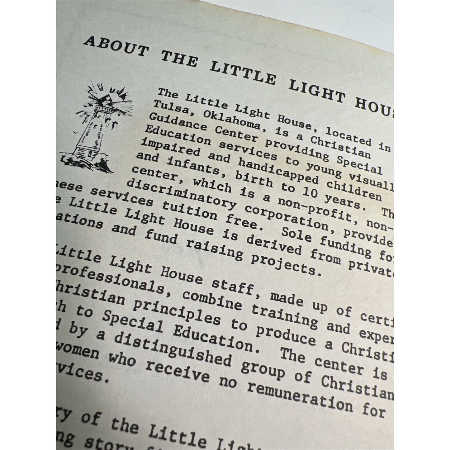 The Little Light House Cookbook Tulsa OK 1980 Oklahoma Lighthouse Recipes Histor