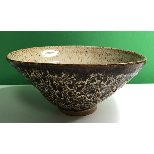 Vintage Studio Art Pottery BOWL Signed NOBLE Drip Glaze