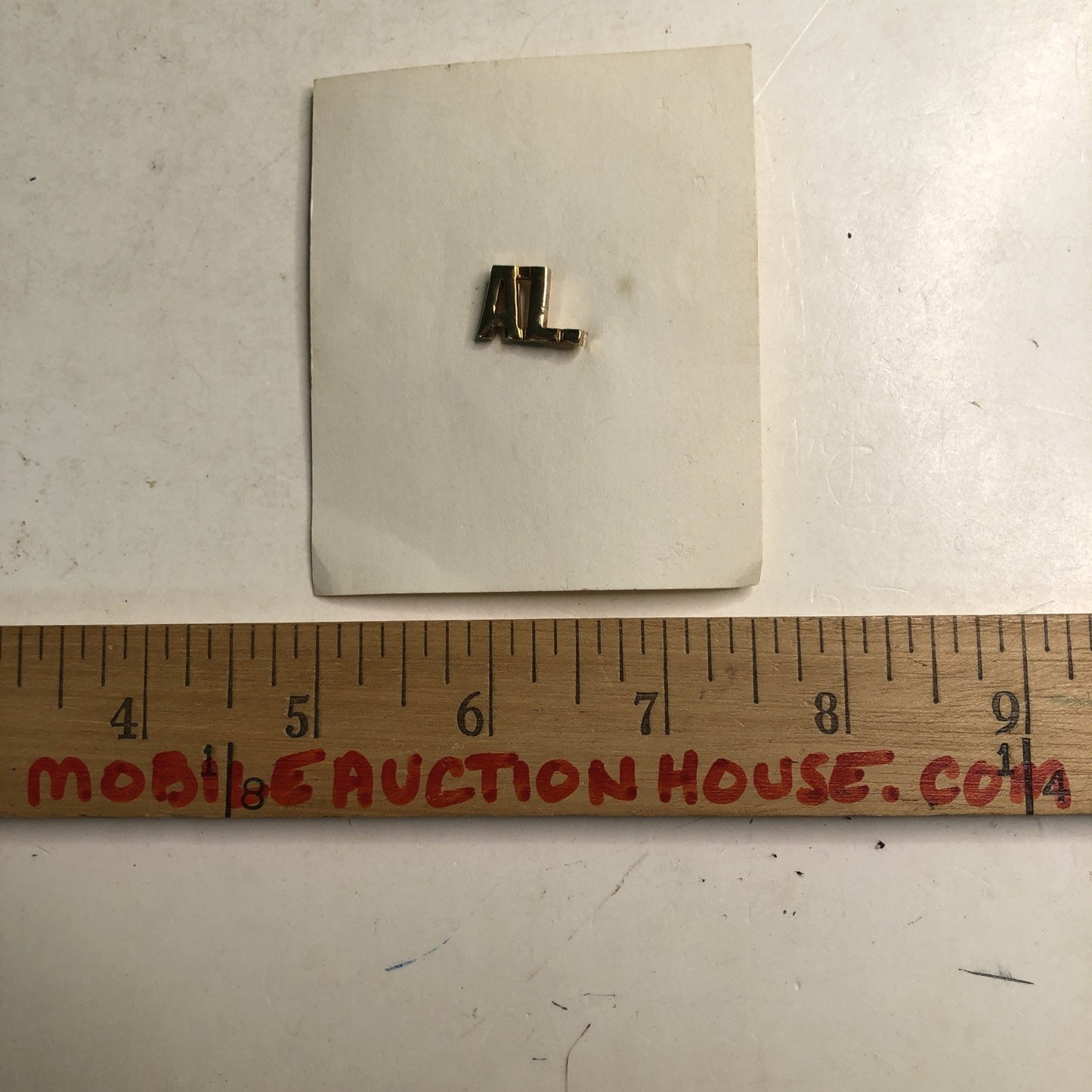 Vintage Goldtone AL. Alabama Lapel Hat Scarf Pin Pinback