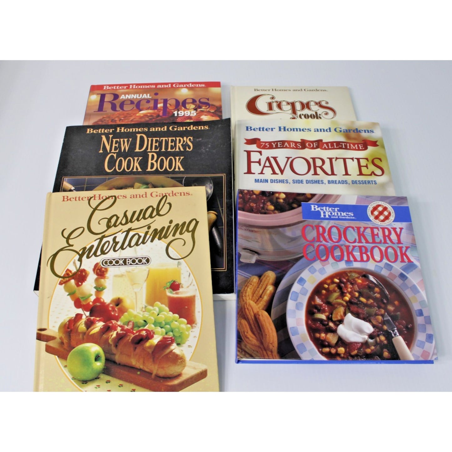 6 Vintage Better Homes & Gardens Cookbooks: All-Time Favorites, Casual Dining