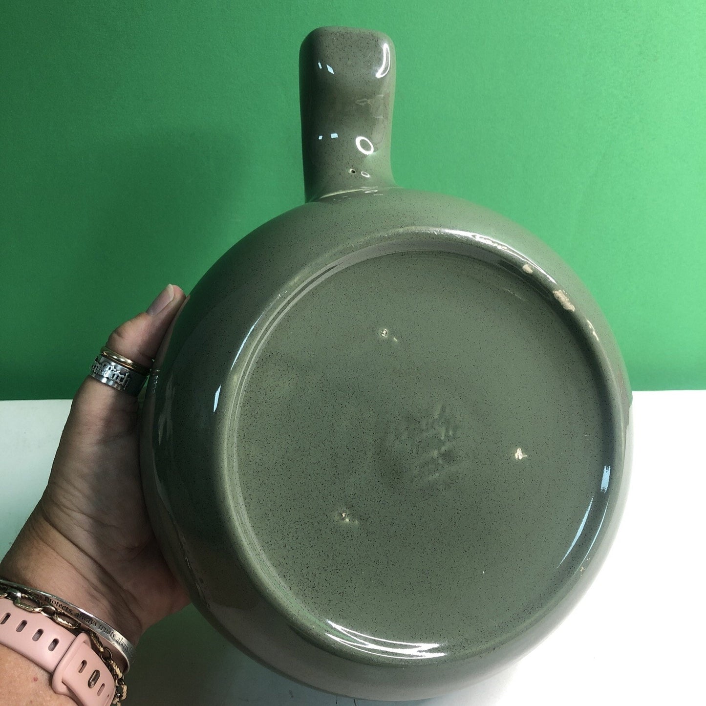 Russel Wright Bean Pot MCM Retro Green Steubenville Casserole Kitchen Decor 2 Qt