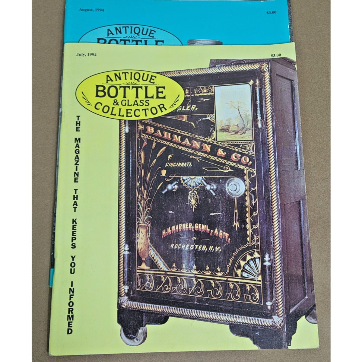 Vintage Antique Bottle & Glass Collector Magazine Lot 1984 1994 11 Issues