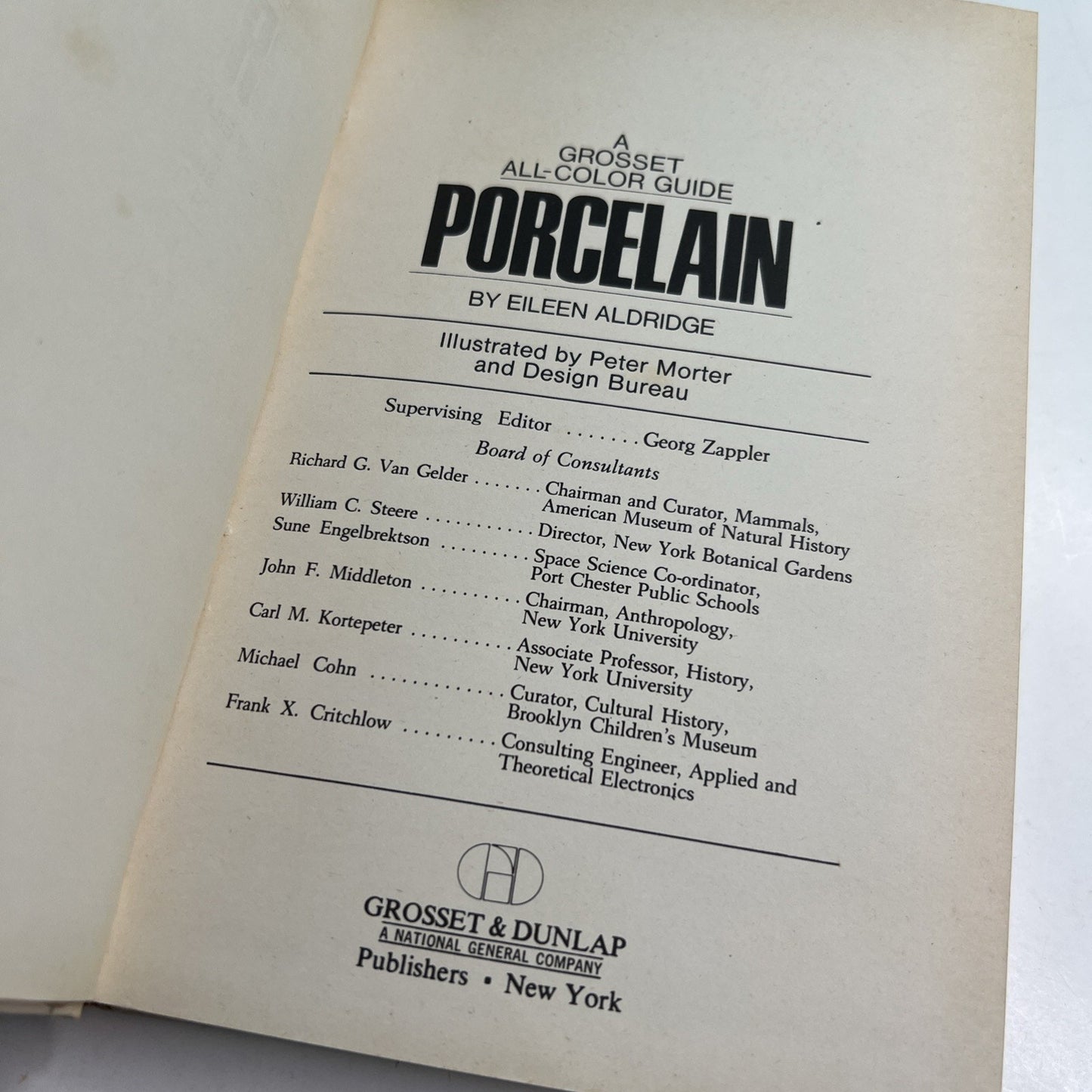 Porcelain by Eileen Aldridge Grosset All-Color Guide 1970 HC DJ Illustrated